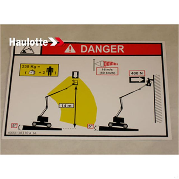 Haulotte Part 4000138310 Image 1