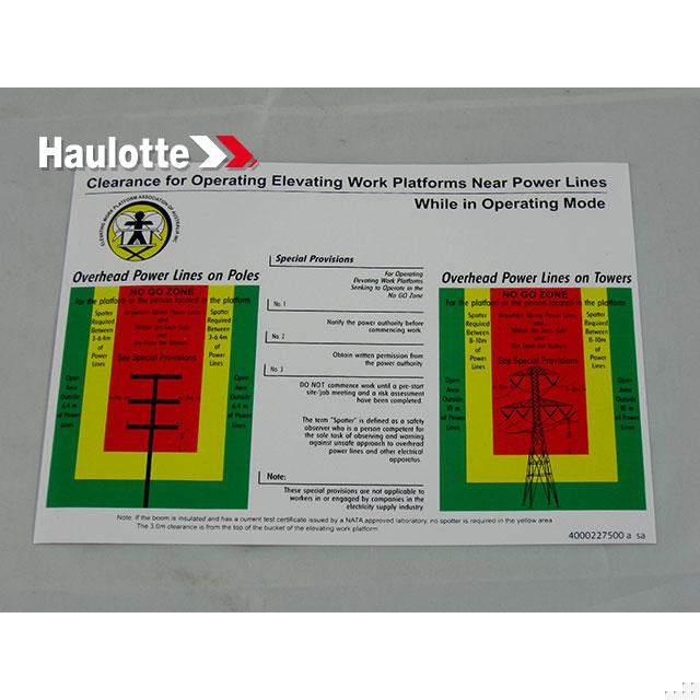 Haulotte Part 4000227500 Image 1