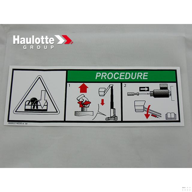 Haulotte Part 4000274030 Image 1