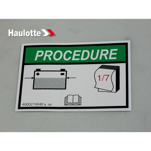 Haulotte Part 4000274040 Image 1