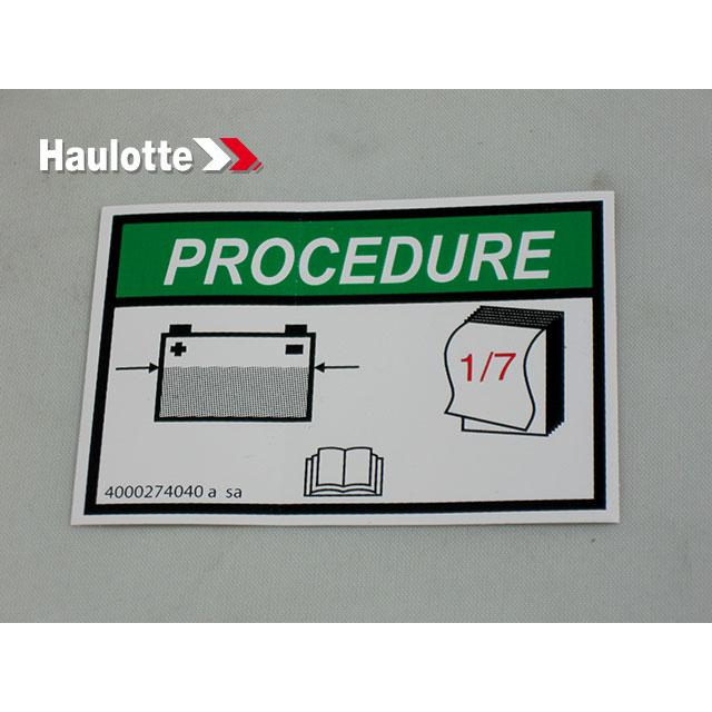 Haulotte Part 4000274040 Image 1
