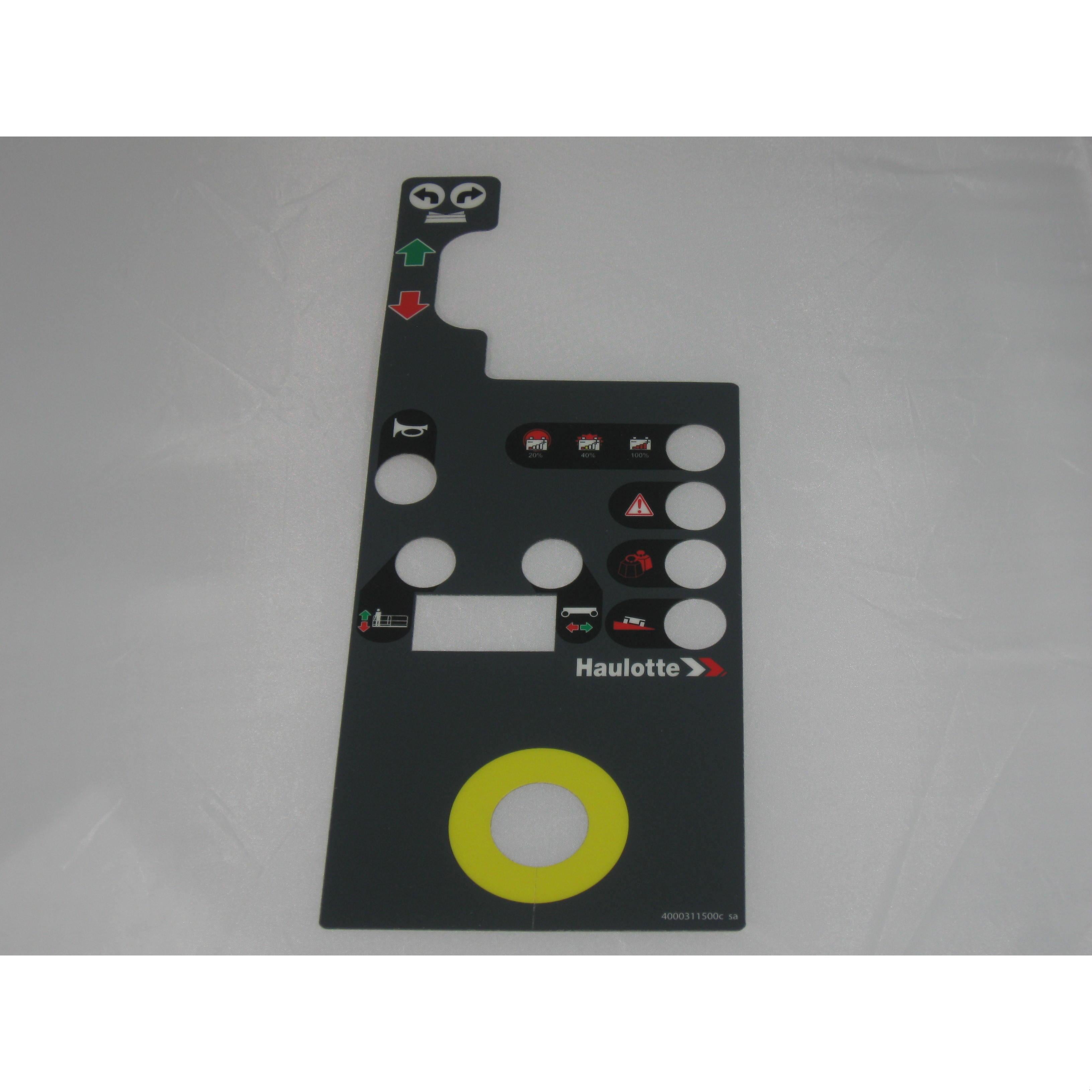 Haulotte Part # 4000311500 - UPPER CONTROL BOX LABEL
