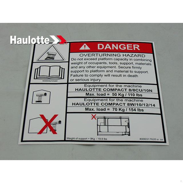 Haulotte Part 4000317620 Image 1