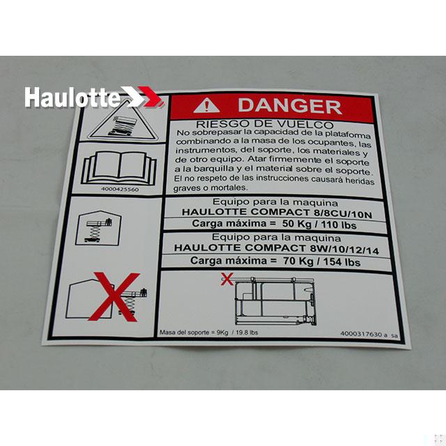 Haulotte Part 4000317630 Image 1
