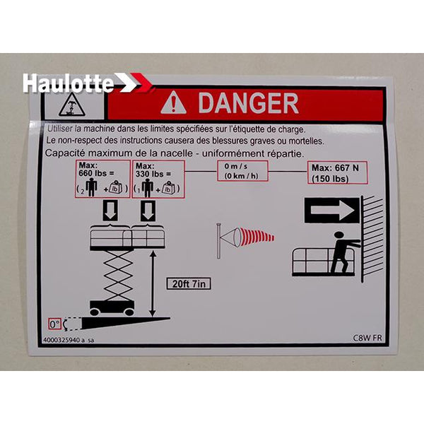 Haulotte Part 4000325940 Image 1