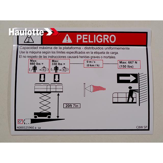 Haulotte Part 4000325960 Image 1