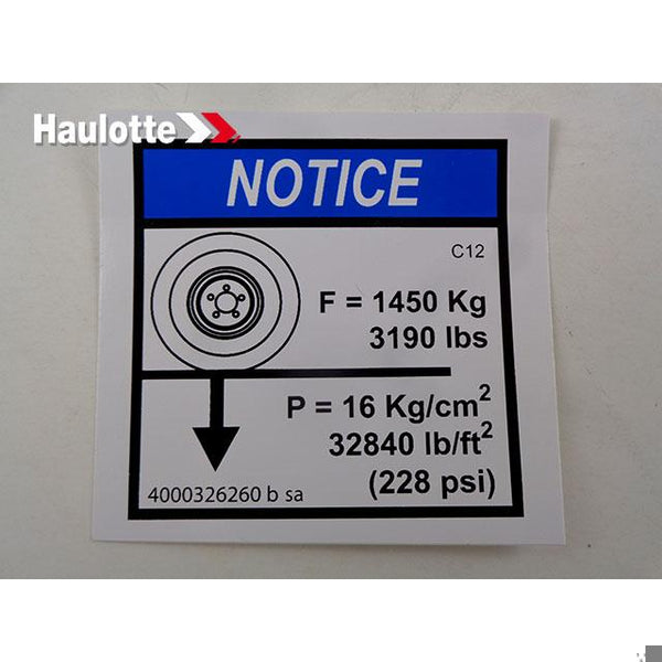 Haulotte Part 4000326260 Image 1