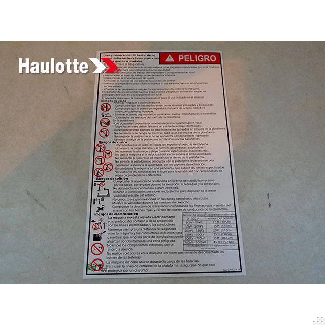 Haulotte Part 4000326900 Image 1