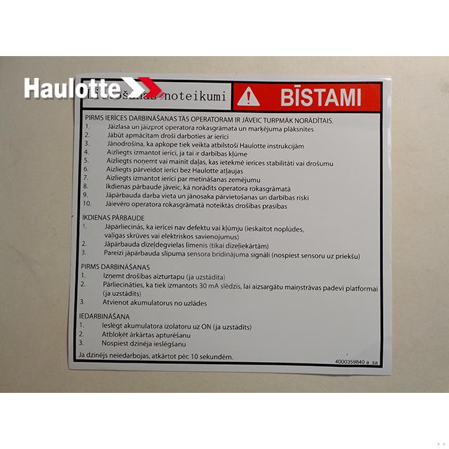 Haulotte Part 4000359840 Image 1