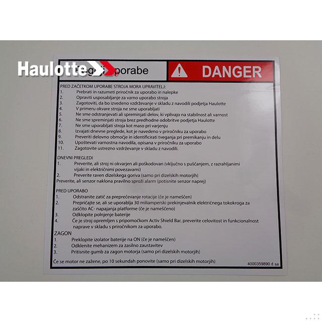 Haulotte Part 4000359890 Image 1
