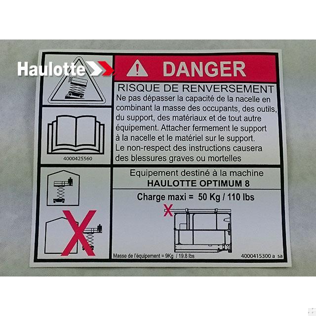 Haulotte Part 4000415300 Image 1