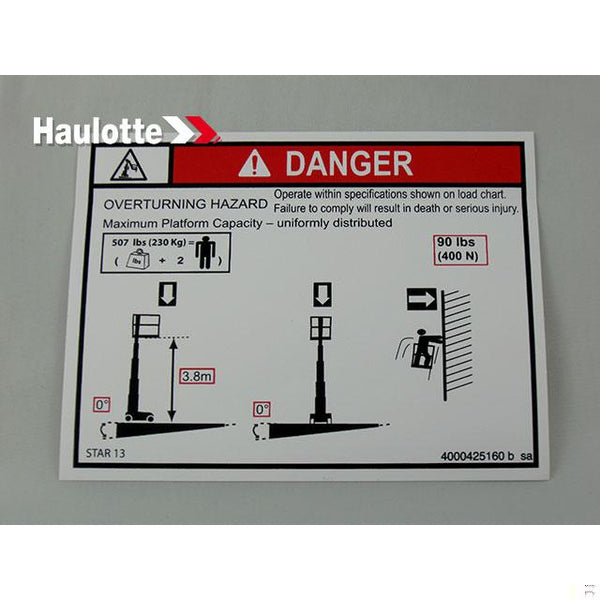 Haulotte Part 4000425160 Image 1