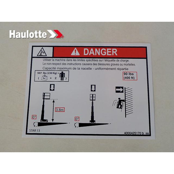 Haulotte Part 4000425170 Image 1