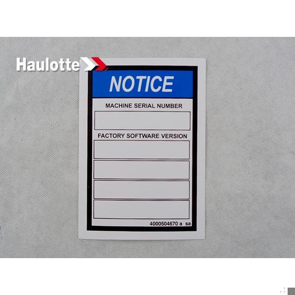 Haulotte Part 4000504670 Image 1