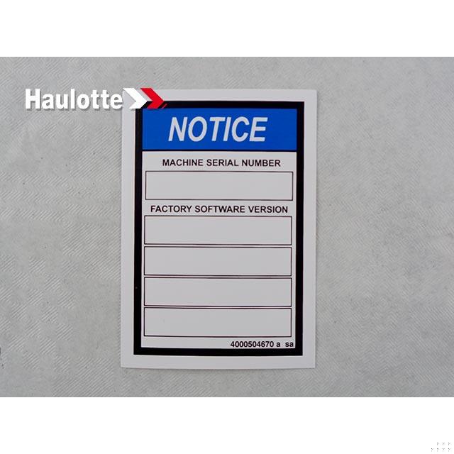 Haulotte Part 4000504670 Image 1