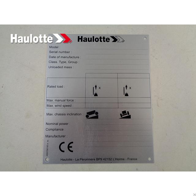 Haulotte Part 4000700160 Image 1