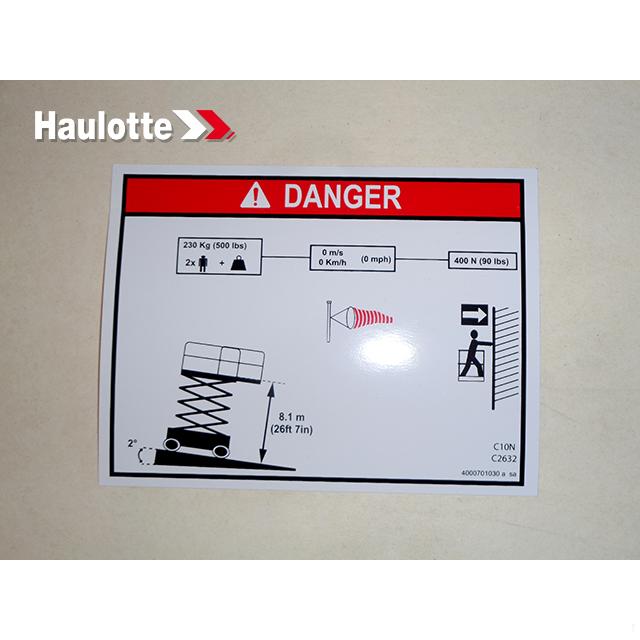 Haulotte Part 4000701030 Image 1