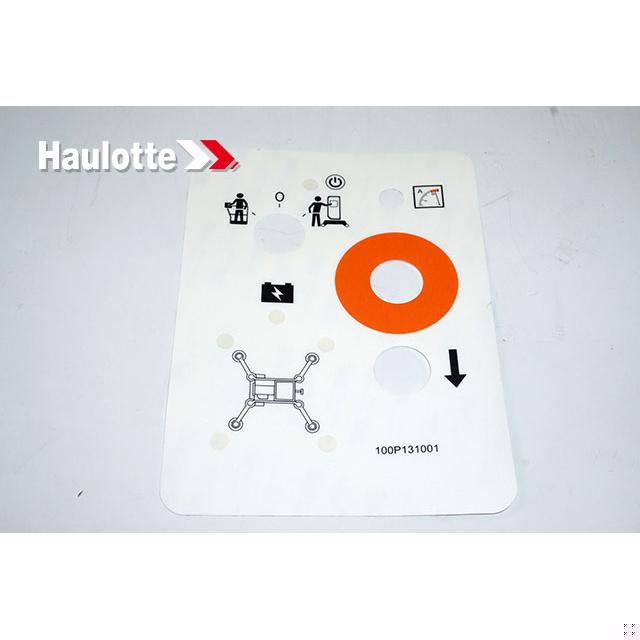 Haulotte Part # 4000713260 - TURRET CTRL PANEL LABEL