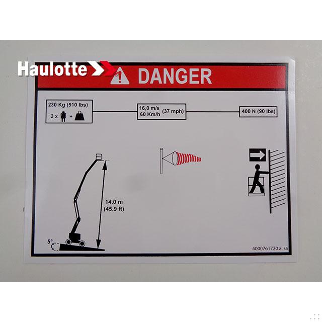 Haulotte Part 4000761720 Image 1