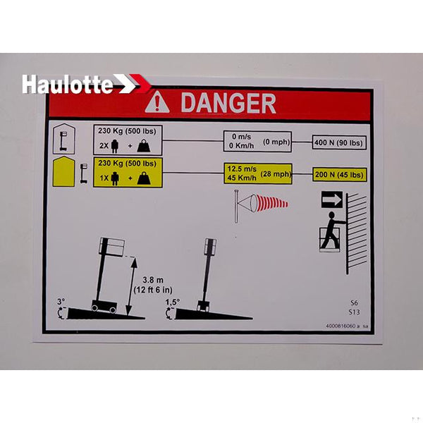 Haulotte Part 4000816060 Image 1