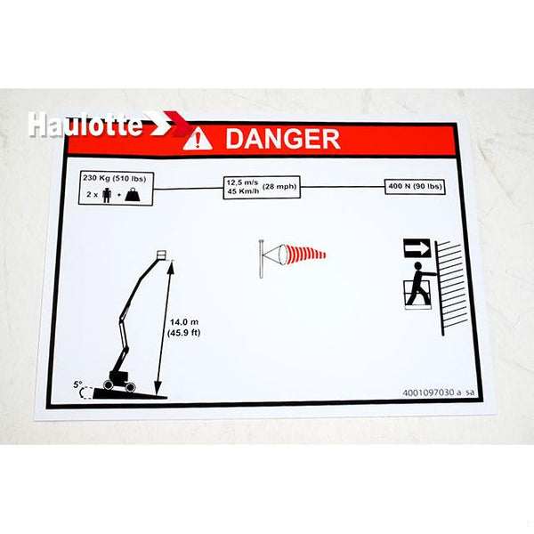 Haulotte Part 4001097030 Image 1