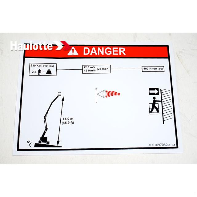Haulotte Part 4001097030 Image 1