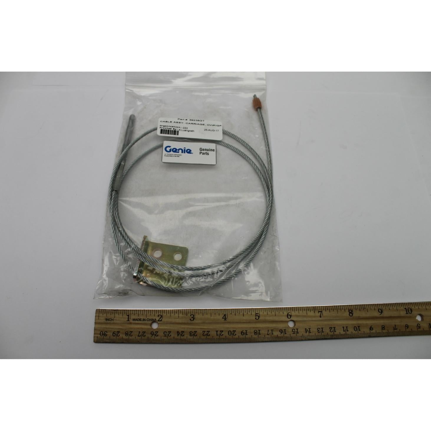 Genie Part # 69238, 69238GT - CABLE ASSY, CARRIAGE, CWP/GR
