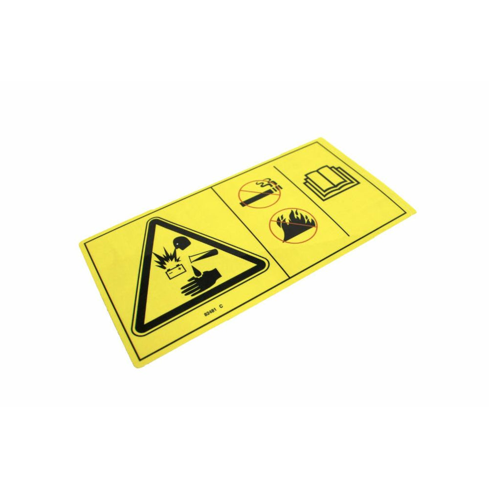 との Genie Part # 82481, 82481GT - DECAL SYMBOL BATTERY SAFETY
