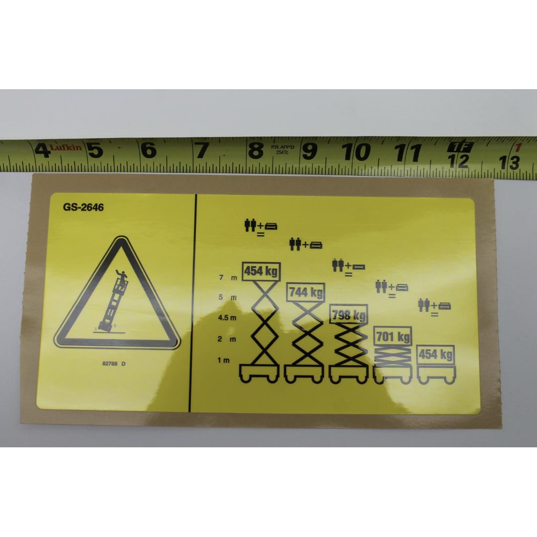 Genie Part # 82788, 82788GT - DECAL, SYM-MAXCAP CE GS2646