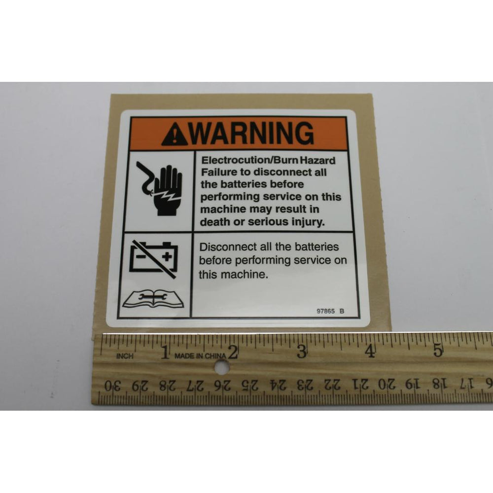 Genie Part # 97865, 97865GT - DECAL, WARN, ELECTRO HAZARD