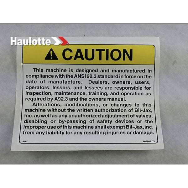 Haulotte Part B06-00-0175 Image 1