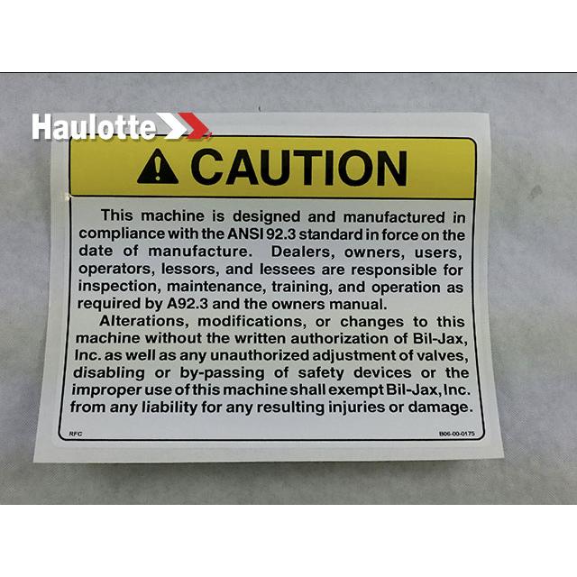 Haulotte Part B06-00-0175 Image 1