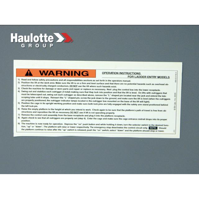 Haulotte Part B06-00-0182A Image 1