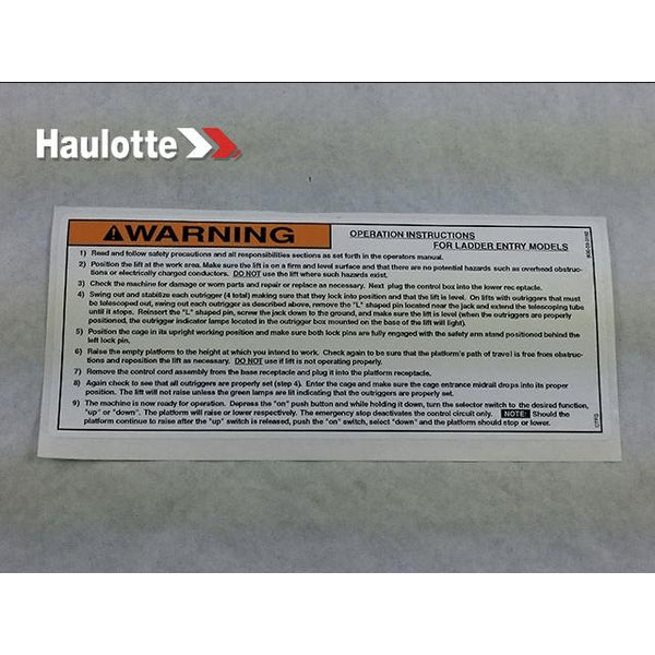 Haulotte Part B06-00-0182 Image 1
