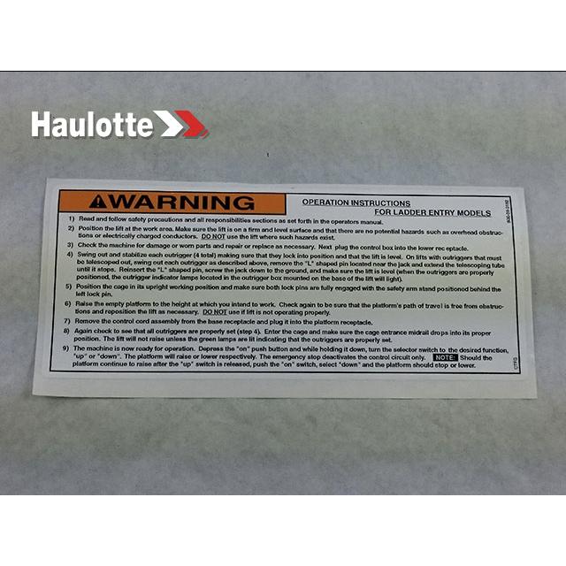 Haulotte Part B06-00-0182 Image 1