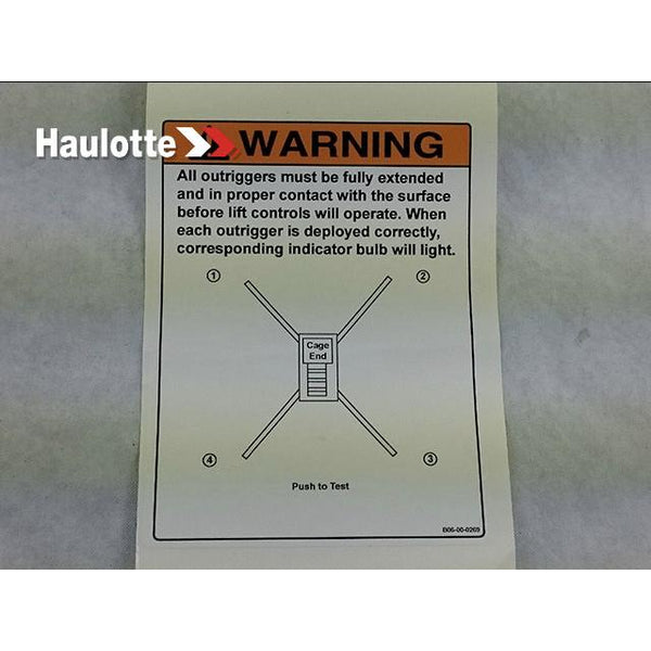 Haulotte Part B06-00-0269 Image 1