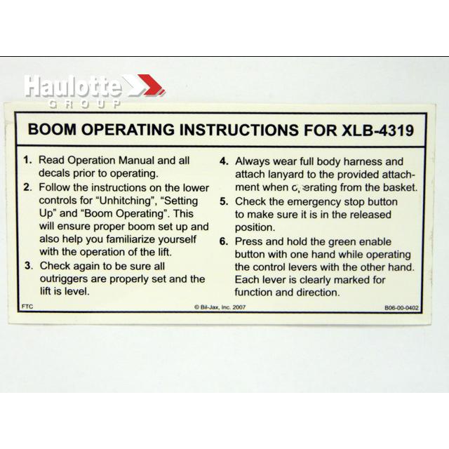 Haulotte Part B06-00-0402 Image 1