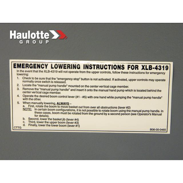 Haulotte Part B06-00-0465 Image 1