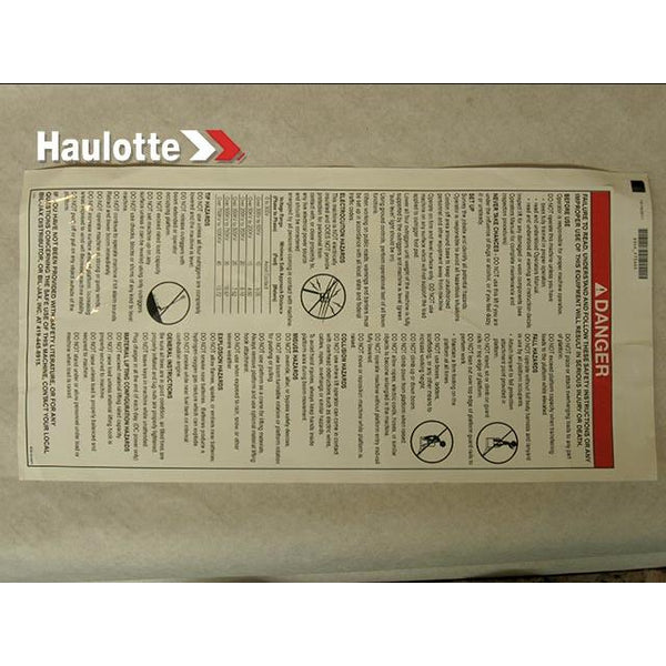 Haulotte Part B06-00-0471-DE Image 1