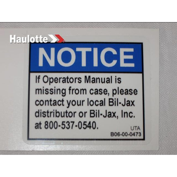 Haulotte Part B06-00-0473 Image 1