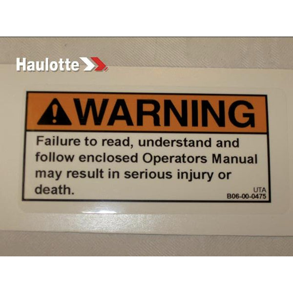 Haulotte Part B06-00-0475 Image 1