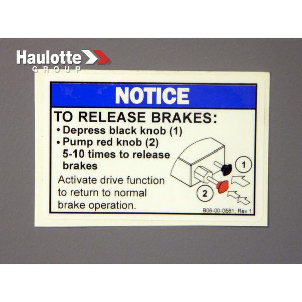 Haulotte Part B06-00-0581 Image 1
